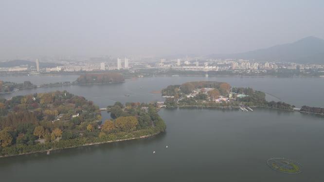 航拍南京玄武湖4A景区