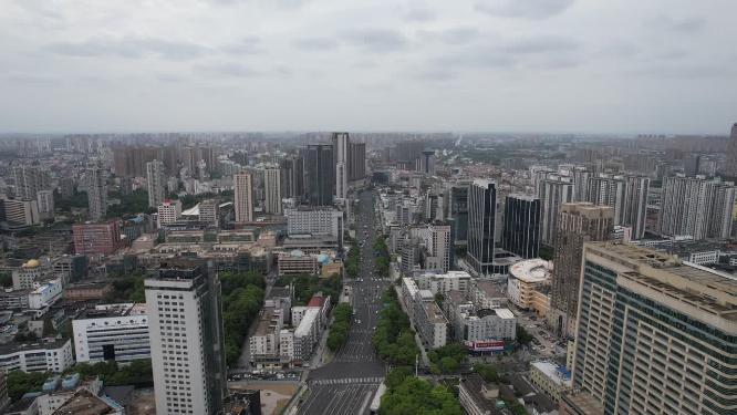 江苏常州城市交通航拍