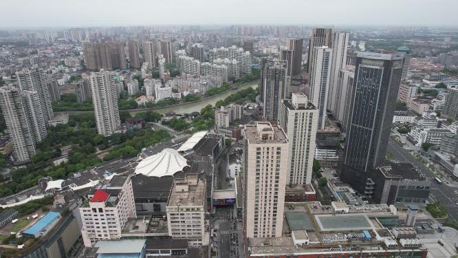 江苏常州城市风光航拍