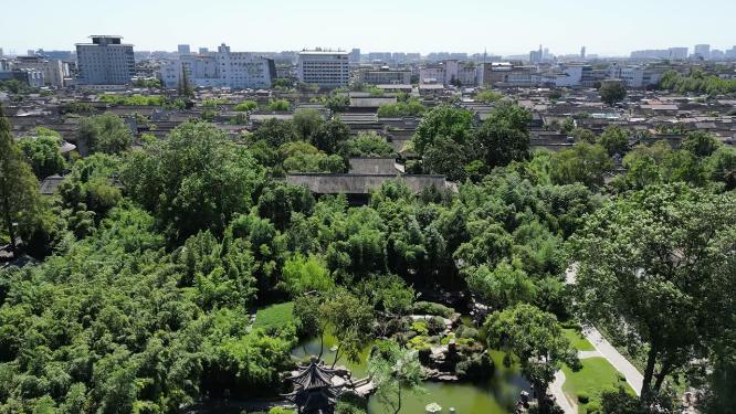 江苏扬州瘦西湖5A景区航拍