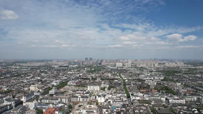 江苏苏州城市全景航拍