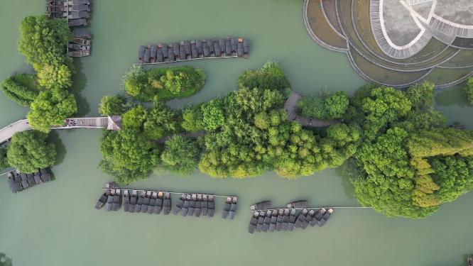 浙江乌镇5A景区航拍
