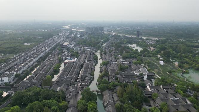 浙江乌镇5A景区航拍
