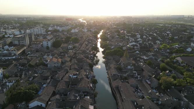 浙江西塘古镇5A景区航拍
