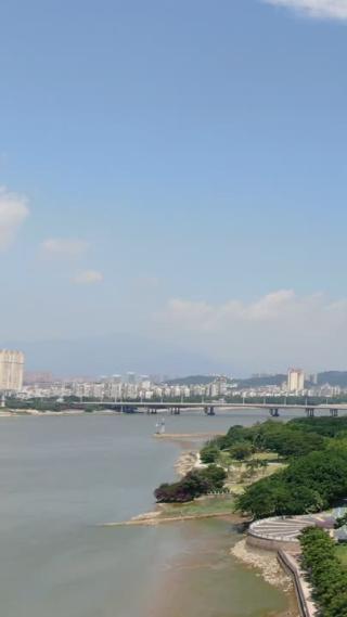 祖国江河自然风景竖屏航拍