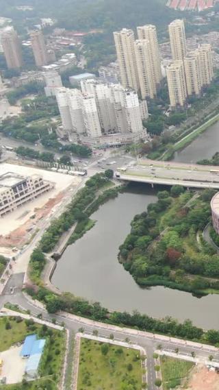 福建莆田城市风光竖屏航拍