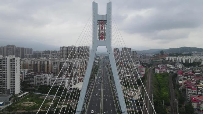 福建龙岩大桥航拍