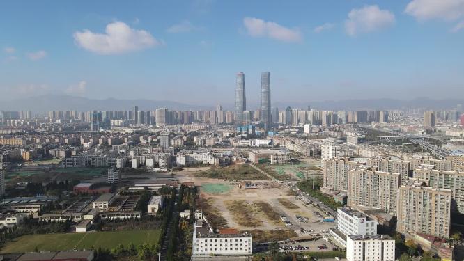 云南昆明城市风光航拍