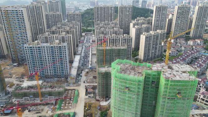 城市工地建设施工航拍