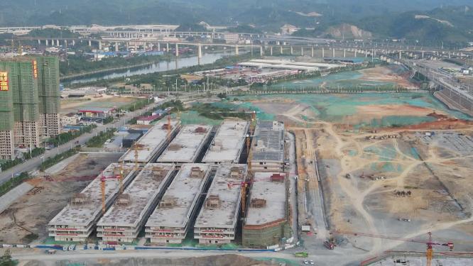 城市工地建设施工航拍