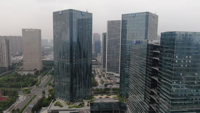 广东佛山城市CBD航拍