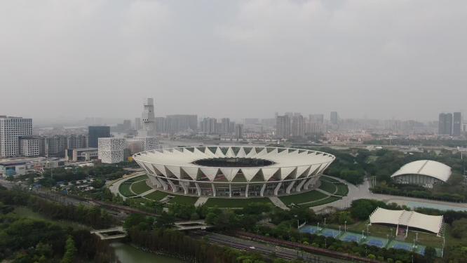 广东佛山城市CBD航拍