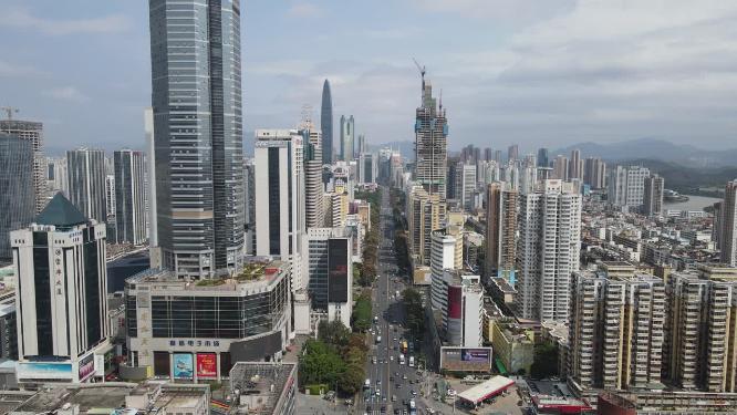 广东深圳城市建设航拍