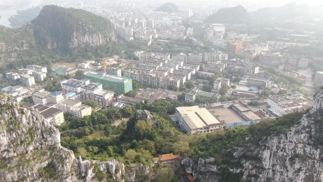 广西桂林城市风光航拍