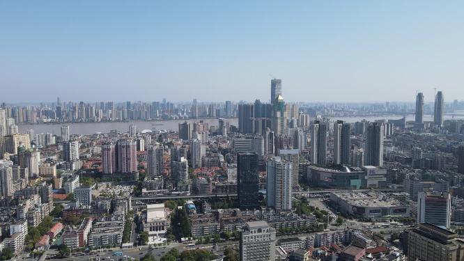 湖北武汉城市建设航拍