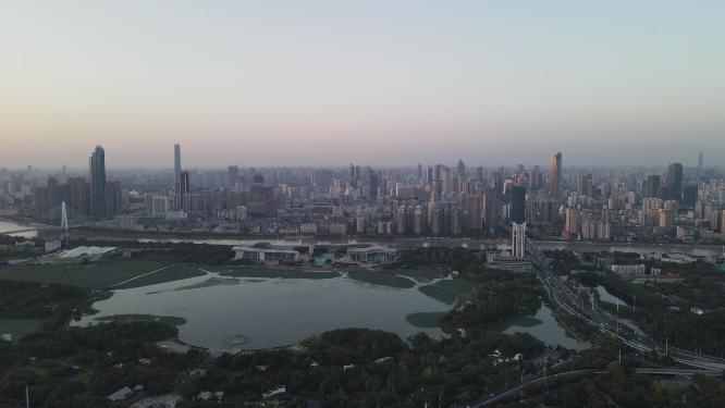 湖北武汉城市建设航拍