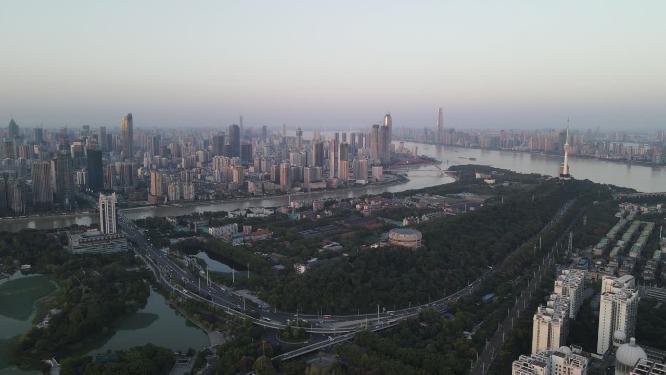 湖北武汉城市建设航拍