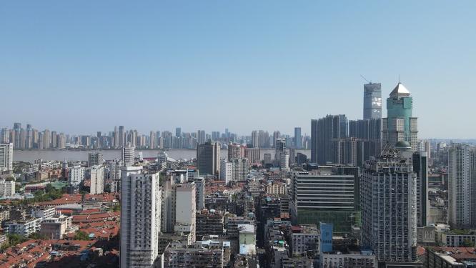 湖北武汉城市建设航拍