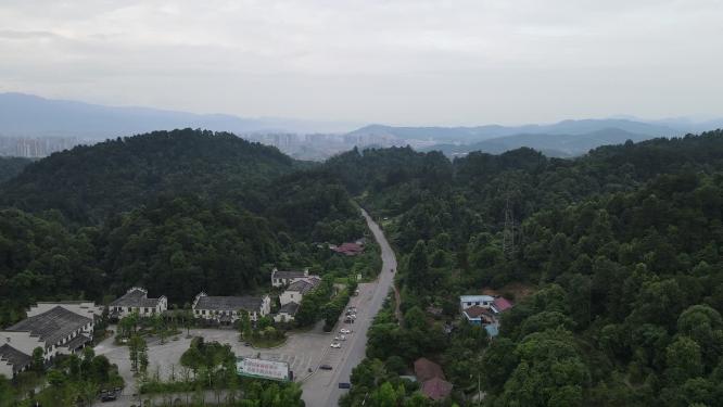 湖南怀化中坡山森林公园航拍