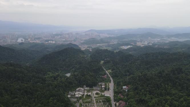 湖南怀化中坡山森林公园航拍
