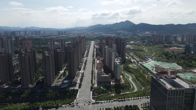 湖南湘西怀化城市建设航拍