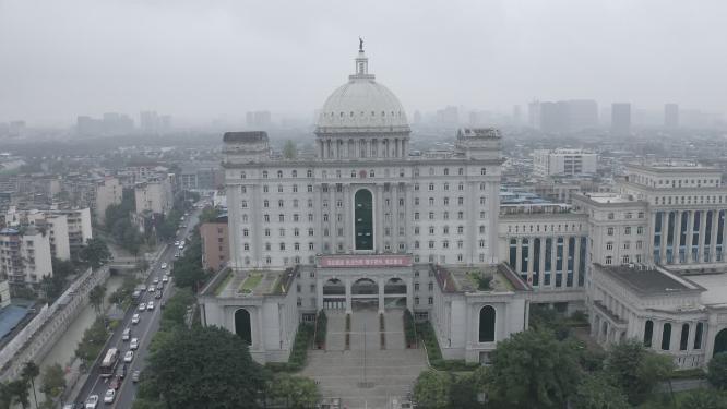 成都市人民检察院大楼航拍