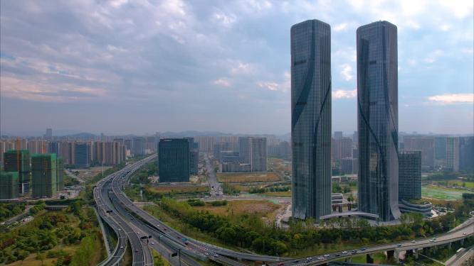 浙江杭州滨江区江南大道世茂智慧之门延时