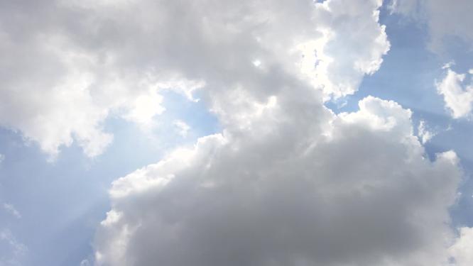蓝天白云午时太阳阳光天气延时摄影视频素材