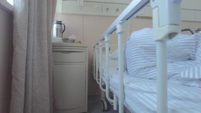 住院部医院病床病人特写视频素材