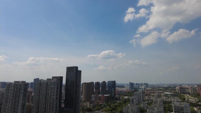城市蓝天白云云层变化延时摄影视频素材