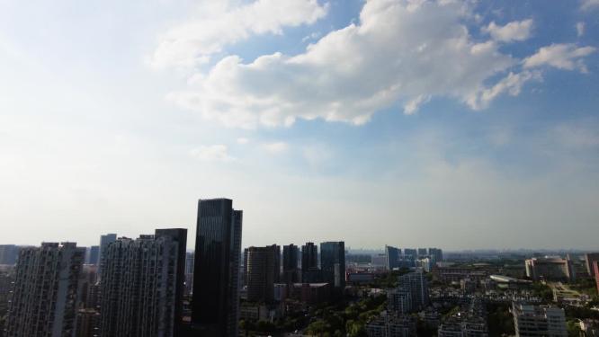 城市蓝天白云延时摄影视频素材