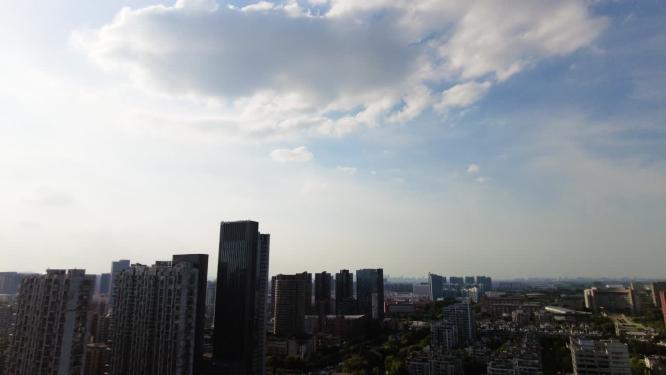 城市蓝天白云延时摄影视频素材