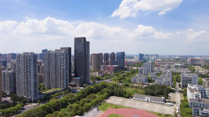 城市蓝天白云延时摄影视频素材