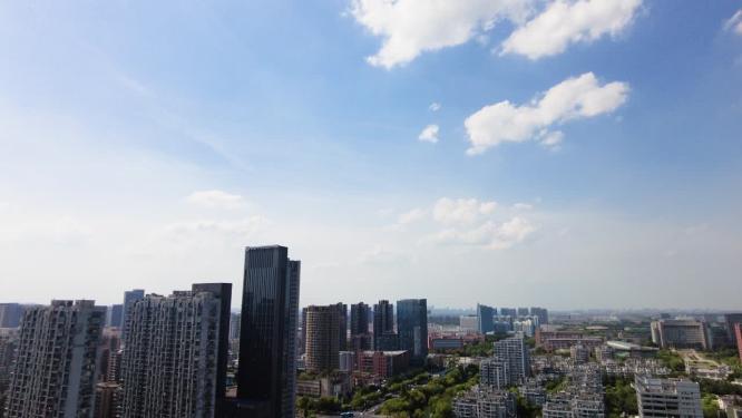 城市蓝天白云延时摄影视频素材5