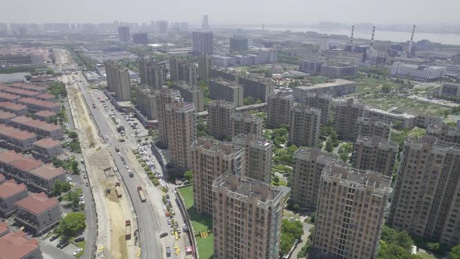 杭州下沙城市的高楼大厦
