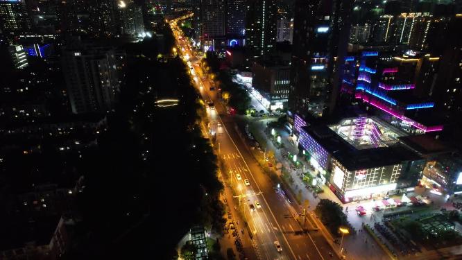 杭州下沙城市美丽的夜景