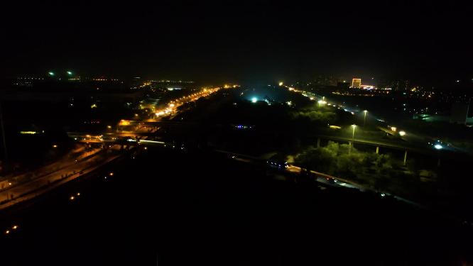 杭州下沙立交桥绕城高速夜景视频素材4