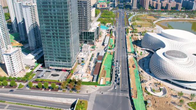 杭州下沙金沙湖延时风景视频素材