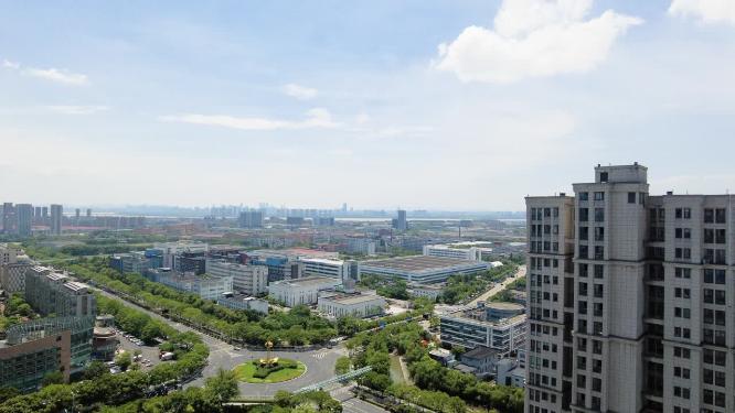 杭州下沙钱塘新区延时摄影