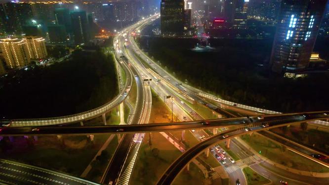杭州滨江区江南大道立交桥高架桥夜晚夜景90