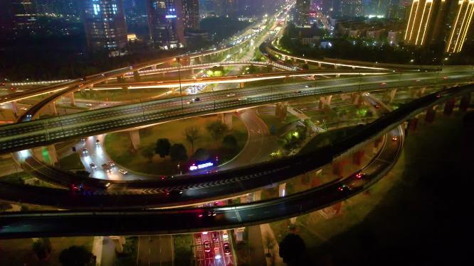 杭州滨江区江南大道立交桥高架桥夜晚夜景99