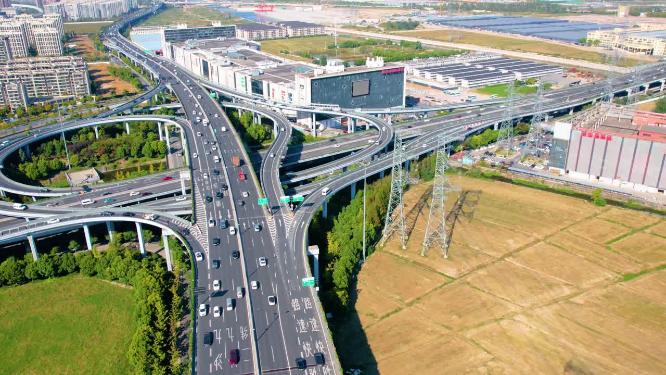 杭州立交桥东湖高架路汽车车辆车流延时摄影