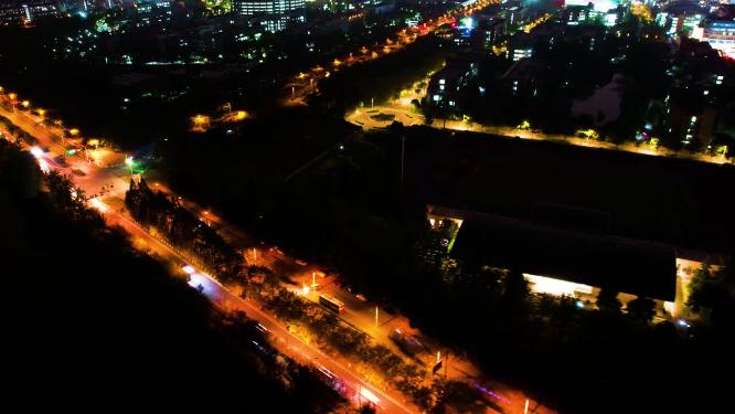 杭州钱塘新区之江东路城市夜景延时摄影