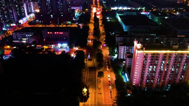 杭州钱塘新区云水城市汽车车流夜景延时