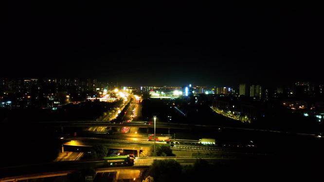 杭州钱塘新区德胜快速路车流夜景视频素材