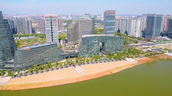 杭州钱塘新区金沙湖公园延时摄影
