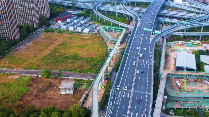 杭州钱塘江九堡大桥汽车车辆车流延时风景视频素材