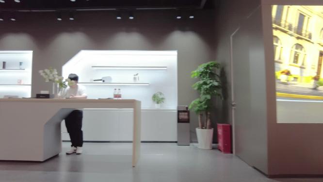 汽车新能源汽车店铺大气镜头