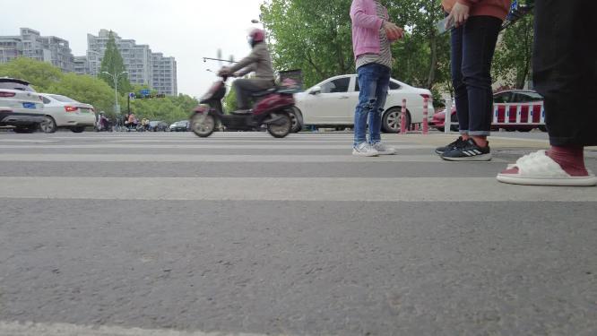 马路行人车辆延时摄影