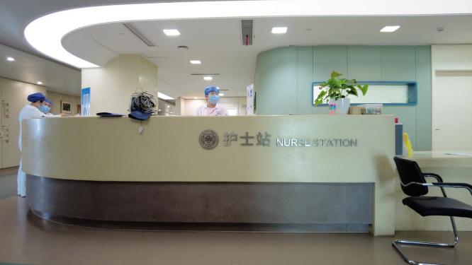 医院医护人员护士站接待病人看病询问延时摄影